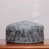 Ruhposh Grey Kashmiri Toosha Cap with Classic Aari Embroidery