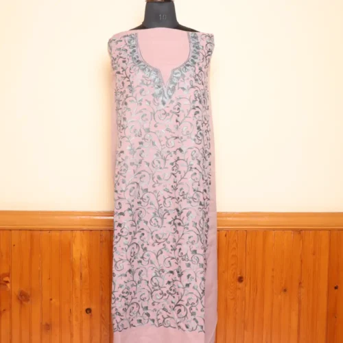Lavender 2PC Kashmiri Cotton Suit | All Over Jaal Badami Aari Embroidery | Dal Jheel Collection