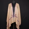 Beige Pure Pashmina Stole with Sozni Border & Motif – Hand-spun & Handwoven | Kashmiri Embroidered Luxury Wrap