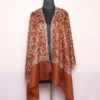 Chocolate Brown Soft Pashmina Wrap with Sozni Embroidery – Handwoven Kashmiri Stole | Pure Pashmina Scarf for Women