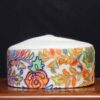 Darain Kashmiri Creamy Toosha Cap with Subtle Kalamkari Embroidery
