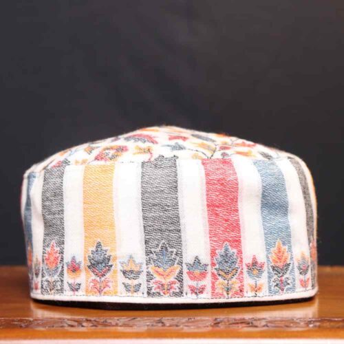 Waraq-e-Chinar White Kashmiri Kani Cap