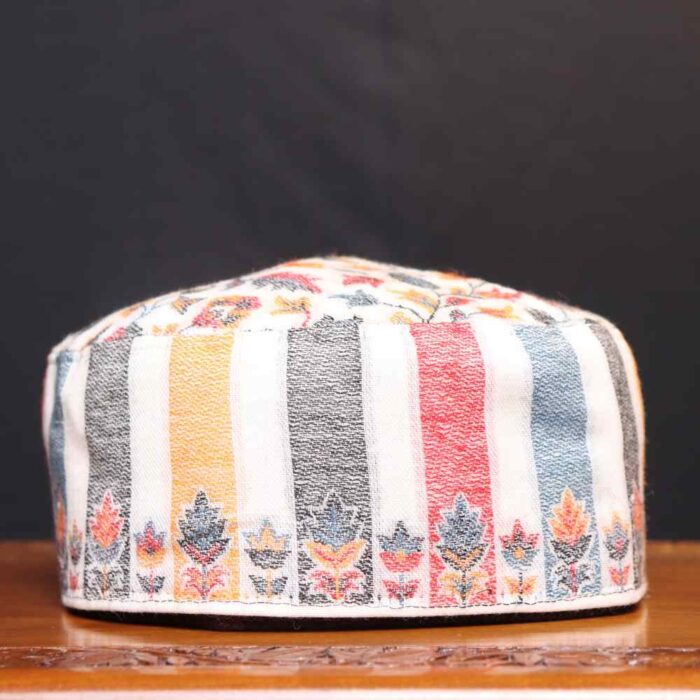 Waraq-e-Chinar White Kashmiri Kani Cap