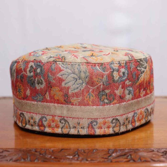 Darwaza-i-Noori Beige Kashmiri Kani Cap Handwoven in Srinagar