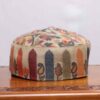 Gul-i-Raana Beige Color Kashmiri Kani Cap in Bloom Pattern