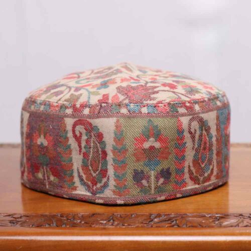 Khwaja Rafiq White Badaami Kani Cap