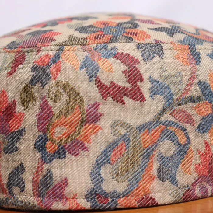 Muneer Saheb Beige Color Kashmiri Kani Cap with Timeless Detailing - Image 2