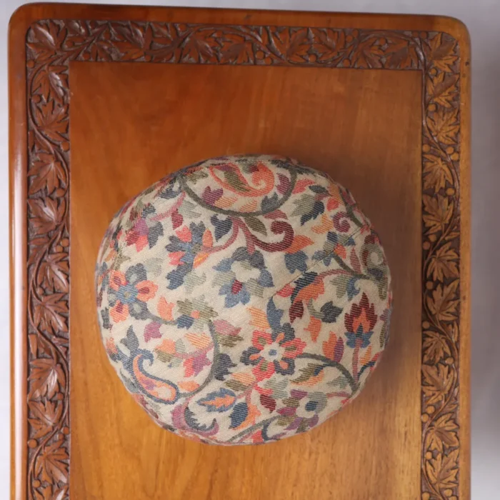 Muneer Saheb Beige Color Kashmiri Kani Cap with Timeless Detailing - Image 3