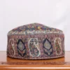 Raazdaan Creamy & Blue Kani Woven Cap in Elegant Motifs