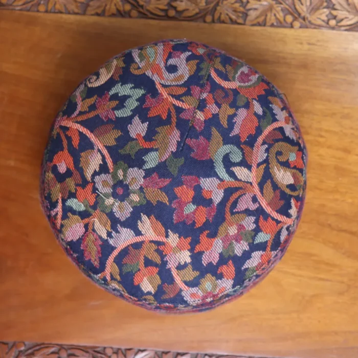 Badaam Bagh Blue Kani Cap in Heritage Weave - Image 3