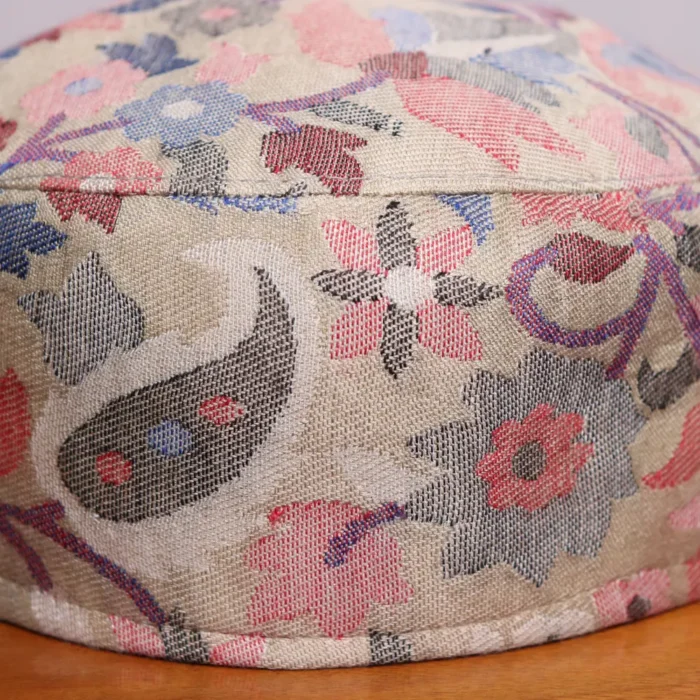 Beige Saaya-e-Chinar Kashmiri Kani Cap - Image 2
