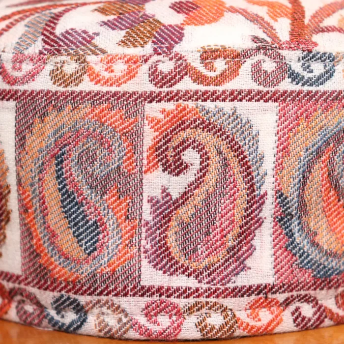 Bagh-i-Mahfil White Kani Cap in Badaam Motif - Image 2