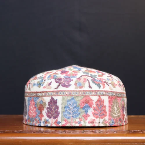 Safar-e-Chinar Kashmiri White Kani Cap