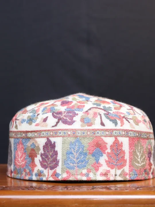 Safar-e-Chinar Kashmiri White Kani Cap