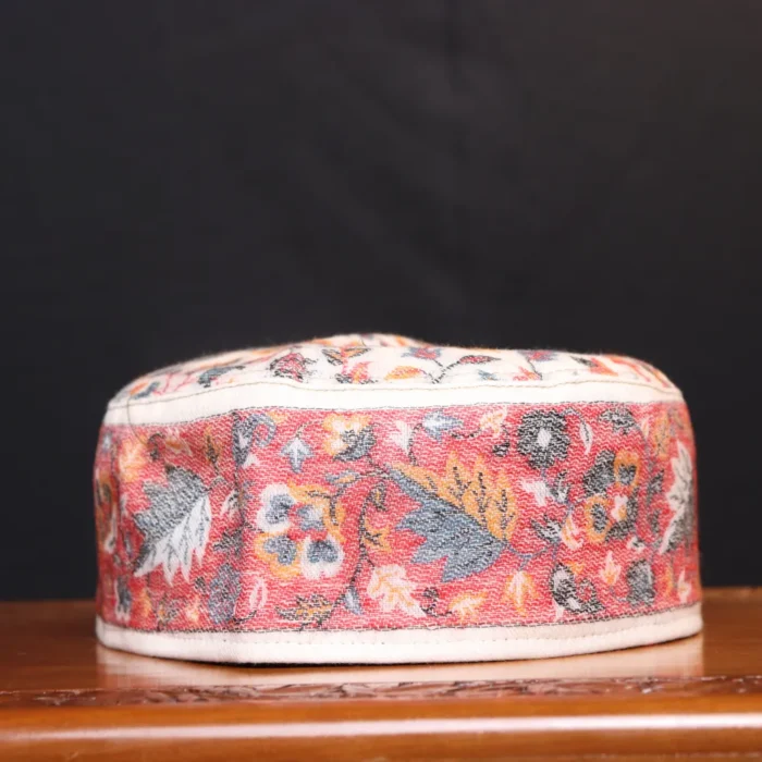 Safed Bahaar-e-Kani Kashmiri Cap in Classic Kani Weave