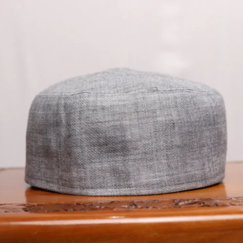 Yusuf Kashmiri Dark Grey Plain Toosha Cap