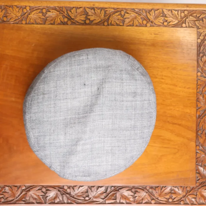 Yusuf Kashmiri Dark Grey Plain Toosha Cap - Image 3