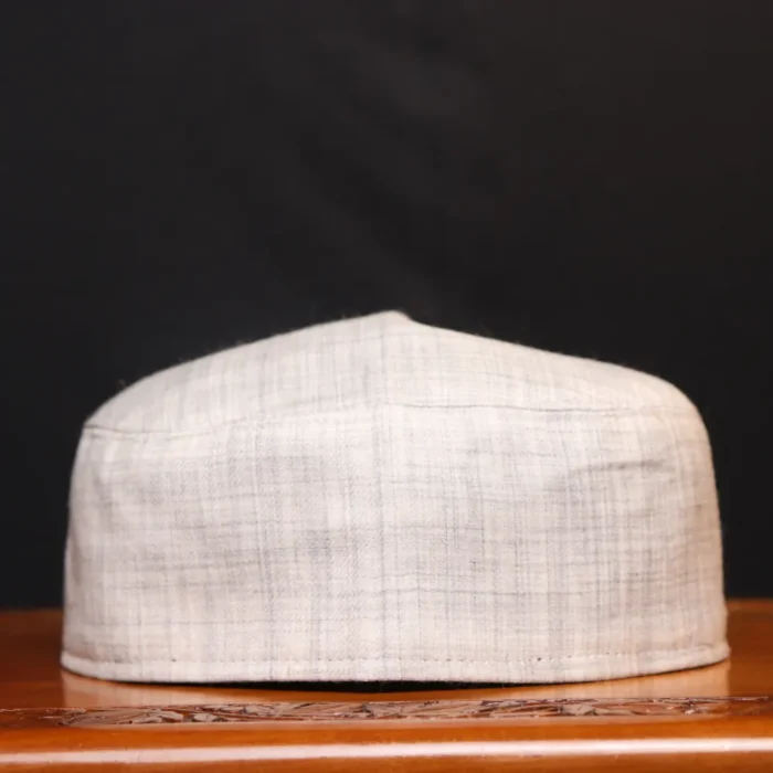 Hami Kashmiri Creamy Plain Toosha Cap