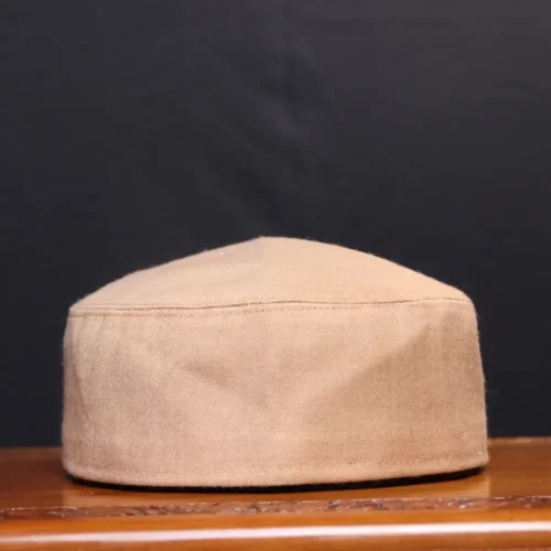 Salik-i-Kashmiri Plain Beige Toosha Cap from Srinagar