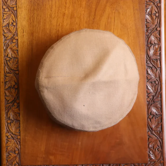 Salik-i-Kashmiri Plain Beige Toosha Cap from Srinagar - Image 3