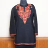 Black Summer Cool Short Kurti with Kashmiri Aari Embroidery | Pahalgam Collection