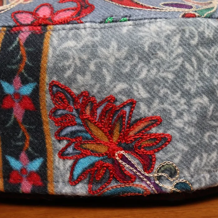 Grey Color Bazm Kashmiri Toosha Kalamkari Cap - Image 2