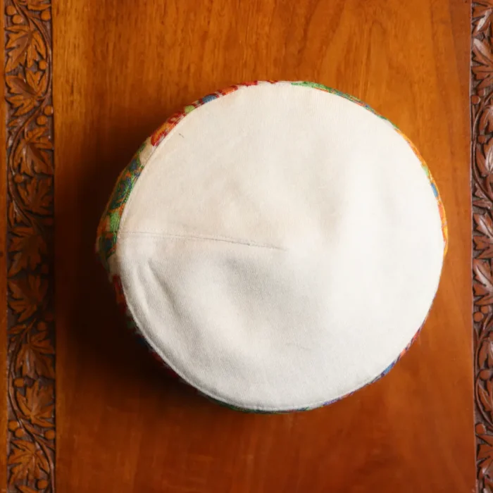 Cream Color Sohbati Kashmiri Toosha Kalamkari Cap - Image 3