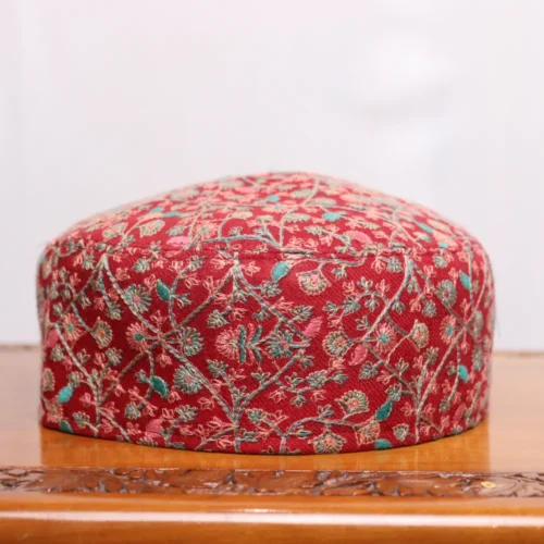 Darbar-e-Noor Red Sozni Kashmiri Toosha Cap