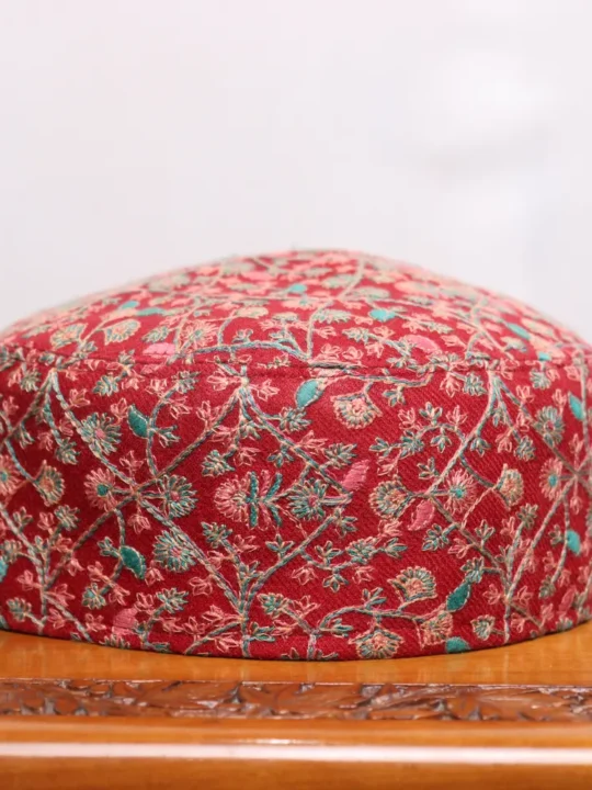 Darbar-e-Noor Red Sozni Kashmiri Toosha Cap
