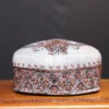 Bulbul Bagh Grey Toosha Cap with Hand Sozni Embroidery