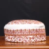 Zabarwan Saaz White Toosha Cap with Sozni Embroidery