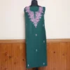 2PC Green Paper Machie Hand Sozni Suit | Sonmarg  Collection