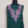 2PC Green Paper Machie Hand Sozni Suit | Sonmarg  Collection