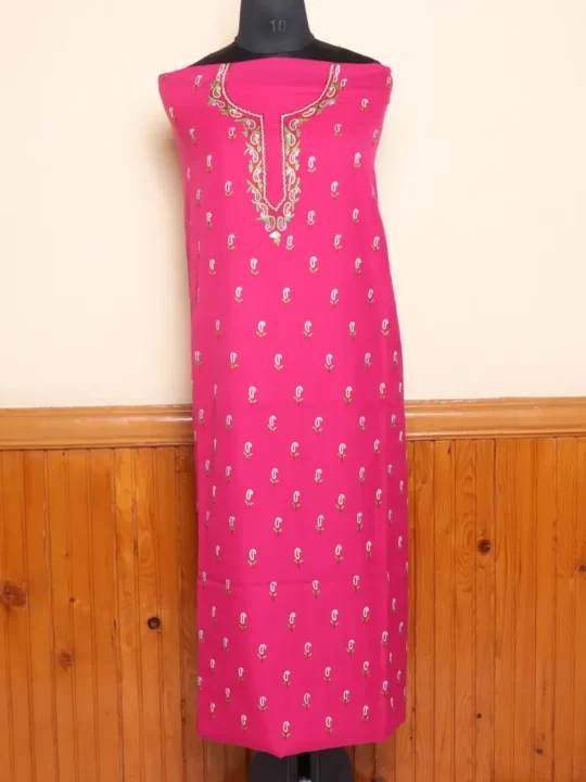 2PC Hot-Pink Hand Aari Embroidered Suit | Sonmarg  Collection