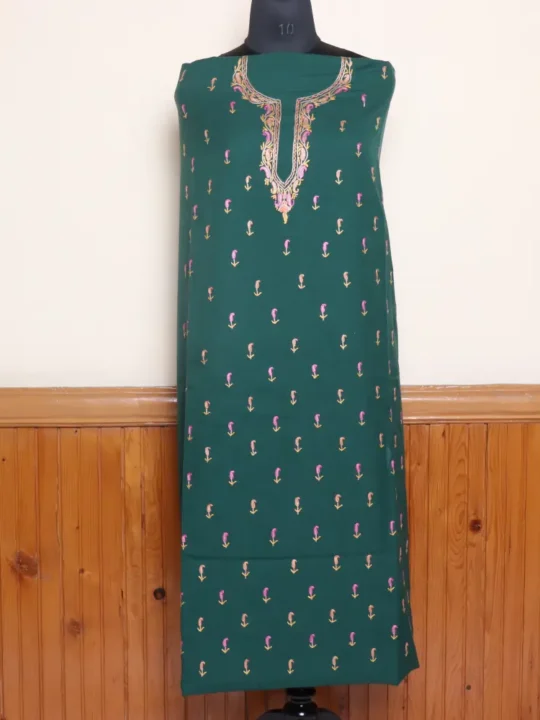 Green 2PC Hand Aari Embroidered Suit | Sonmarg  Collection