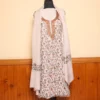 Luxe White 3PC Hand Sozni Embroidered Crepe Suit | Sonmarg Collection