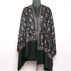 Black Pure Pashmina Stole with Sozni Hand Embroidery – Handwoven Kashmiri Wrap | Soft Luxury Scarf for Women
