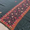 Green Sozni Kashmiri Saree With Paper Machie Work