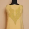 Yellow 2PC Kashmiri Handwork Aari Suit - Zikrejaan Collection