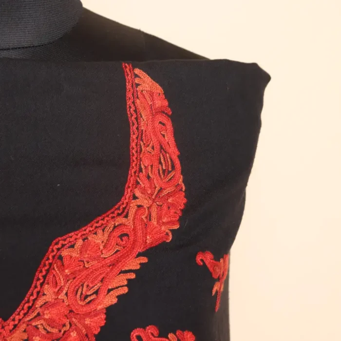 2PC Black Kashmiri Summer Cool Handwork All Over Booti Work Suit - Noorjahan - Image 3