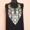 Black Kashmiri 2PC Summer Cool Unstitched Fabric with Aari Embroidery - Zikrejaan Collection