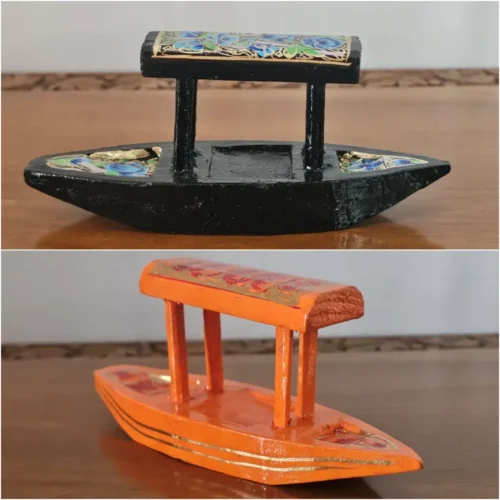 Small Kashmiri Paper Machie Shikara | Set of 2