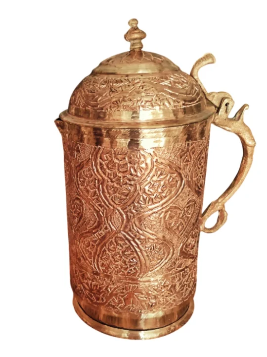 Pure Copper Hand Engraved Jug