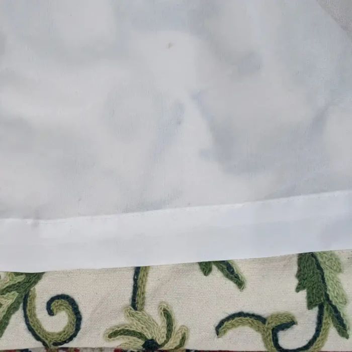 Kashmiri Premium Cotton Curtain with Hand Crewel Chinar Embroidery - Image 3