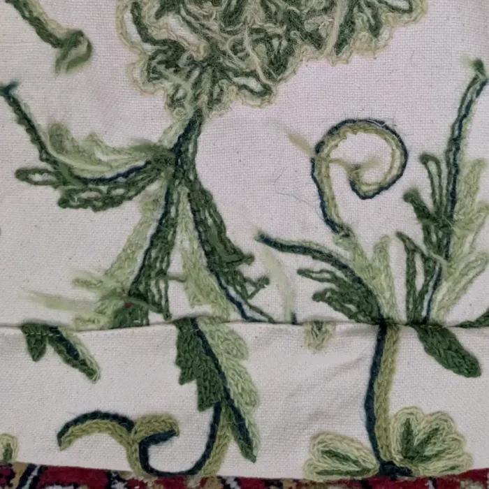 Kashmiri Premium Cotton Curtain with Hand Crewel Chinar Embroidery - Image 4