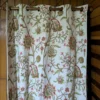 Kashmiri Creamy Premium Cotton Curtain with Hand Crewel Floral Trails