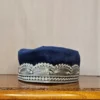 Nargis-Gul Kashmiri Velvet Tilla Kids Cap with Almond Border - Lokchaar
