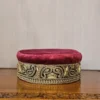 Maroon Zaria-Gul Kashmiri Velvet Tilla Kids Cap with Badam Work - Lokchaar