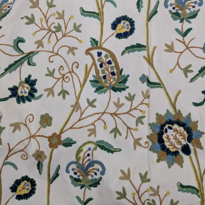 Kashmiri Curtain in Premium Cotton with All-Over Hand Crewelwork - Image 3