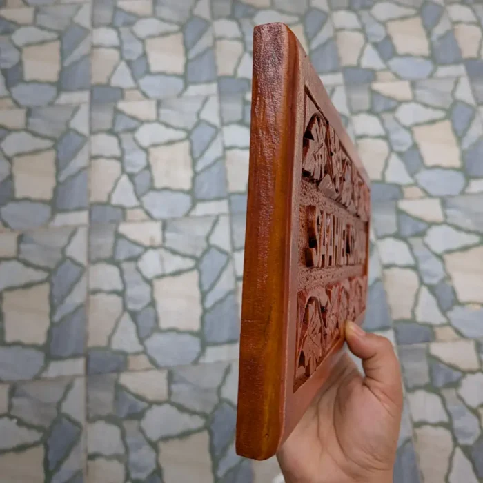 Kashmiri Walnut Wooden Carved Handmade Nameplate for Home, Office, etc Entrance Outdoor - Image 5